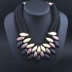 Buy Yellow Chimes Latest Fashion Thick Black Chain Multicolour Leaf Design Choker Necklace for Women and Girls, Black, Multicolour, Medium - Purplle