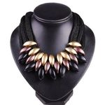 Buy Yellow Chimes Latest Fashion Thick Black Chain Multicolour Leaf Design Choker Necklace for Women and Girls, Black, Multicolour, Medium - Purplle