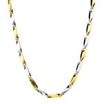 Buy Yellow Chimes Classic Stainless Steel Golden Silver Toned Rice Chain Necklace for Men and Boys - Purplle