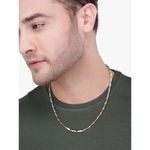 Buy Yellow Chimes Classic Stainless Steel Golden Silver Toned Rice Chain Necklace for Men and Boys - Purplle