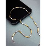 Buy Yellow Chimes Classic Stainless Steel Golden Silver Toned Rice Chain Necklace for Men and Boys - Purplle