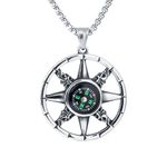 Buy Yellow Chimes Latest Fashion Stainless Steel Compass Design Pendant for Men and Boys, Silver, Medium (YCFJPD-340COMPS-SL) - Purplle