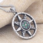 Buy Yellow Chimes Latest Fashion Stainless Steel Compass Design Pendant for Men and Boys, Silver, Medium (YCFJPD-340COMPS-SL) - Purplle
