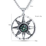 Buy Yellow Chimes Latest Fashion Stainless Steel Compass Design Pendant for Men and Boys, Silver, Medium (YCFJPD-340COMPS-SL) - Purplle