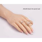 Buy Yellow Chimes Platinum Plated Trendy Elegant Austrian Crystal Heart Cut Adjustable Ring for Women and Girls - Purplle