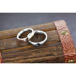Buy Yellow Chimes Dazzling Stardust Silver Rose Gold Black Stainless Steel Couple Band Rings for Girls and Boys (Design 6) - Purplle