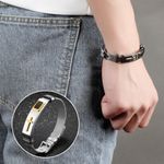 Buy Yellow Chimes Western Style Stainless Steel Never Fading Cross Designer Bracelet for Men & Boys - Purplle