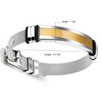 Buy Yellow Chimes Western Style Stainless Steel Never Fading Cross Designer Bracelet for Men & Boys - Purplle