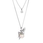 Buy Yellow Chimes Angle on Pearl Stylish Fashion Long Chain Pendant Necklace for Women and Girls - Purplle