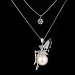 Buy Yellow Chimes Angle on Pearl Stylish Fashion Long Chain Pendant Necklace for Women and Girls - Purplle