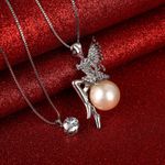Buy Yellow Chimes Angle on Pearl Stylish Fashion Long Chain Pendant Necklace for Women and Girls - Purplle