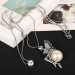Buy Yellow Chimes Angle on Pearl Stylish Fashion Long Chain Pendant Necklace for Women and Girls - Purplle