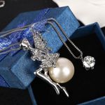 Buy Yellow Chimes Angle on Pearl Stylish Fashion Long Chain Pendant Necklace for Women and Girls - Purplle