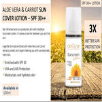 Buy OxyGlow Herbals Aloe vera & Carrot Sunscreen Lotion SPF-30,100 ml,UVA/B - Purplle