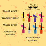 Buy Cuffs N Lashes Color Pop Eyeliner, Neon Orange, Playful - Purplle