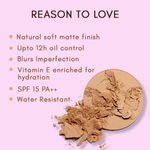 Buy Cuffs N Lashes Perfect Finish Pressed Powder Compact with SPF 15, 05 Light Medium, (16 gm) - Purplle