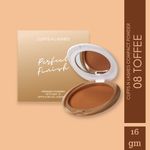 Buy Cuffs N Lashes Perfect Finish Pressed Powder Compact with SPF 15, 08 Toffee, (16 g) - Purplle
