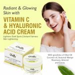 Buy Globus Naturals Vitamin C And Hyaluronic Acid skin Lightening Brightening Cream For Beautiful & Glowing Skin| Lightens dark spots (50 g) - Purplle