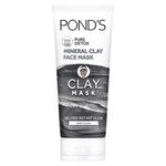 Buy Ponds Pure Detox Mineral Clay Activated Charcoal Oil Free Glow Face Mask - Purplle