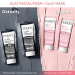 Buy Ponds Pure Detox Mineral Clay Activated Charcoal Oil Free Glow Face Mask - Purplle