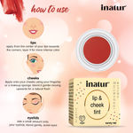 Buy Inatur Lip and Cheek Tint Sunny Red (4 gm) - Purplle