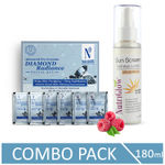 Buy NutriGlow NATURAL'S Advanced Pro Formula Diamond Radiance Facial Kit (60 gm) & Sunscreen SPF 40 (120 ml) For Brighten Up Dull Skin - Purplle