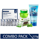 Buy NutriGlow NATURAL'S Advanced Pro Formula Combo of 3 Skin Whitening Facial Kit (60 gm)/ Aloe Vera Face Gel (100 gm) & Diamond Face Wash (65 ml) - Purplle