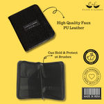 Buy Cuffs N Lashes Zipper Brush Case (Without brushes), Black - Purplle