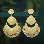 Buy Sukkhi Glittery Gold Plated Pearl Chandelier Earring For Women - Purplle
