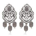 Buy Sukkhi Glimmery Rhodium Plated Dangle Earring For Women - Purplle