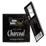 Buy Online Quality Store Activated Charcoal Soap for face and Body Wash 8 x 100 gm |Activated Charcoal Bath Soap for Deep Clean|bath Soap|Chemical Free {Charcoal_soap_8} - Purplle