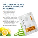 Buy Riyo Herbs Vit-C Daily Glow Lemon & Aloe Vera Face Sheet Mask, 20gm - Purplle