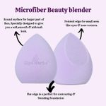 Buy Riyo Herbs Microfiber Beauty Blender Puff For Cream & Foundation, 100% Latex, Grey - 1 Pc - Purplle