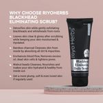 Buy Riyo Herbs Blackhead Eliminating Scrub with Bamboo Charcoal for Absorbs Oil, Whiteheads Roots, 100 gm - Purplle