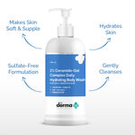 Buy The Derma co 1% Ceramide-Oats Complex Daily Hydrating Body Wash with Ceramides, Oat Extract & PENTAVITIN® - 250 ml - Purplle