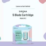 Buy Sirona Hair Removal Razor Blades/Refills/Cartridges for Women – Pack of 2 with 5 Swedish Stainless Steel Blade, Aloe Vera & Vitamin E Lubrication Strip - Purplle