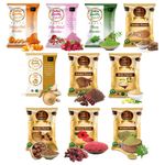 Buy Online Quality Store Face Care Powder Combo - 400 g (Set of 10) |Multani Mitti powder, Chandan, Orange Peel, Neem, Rose, Amla, Reetha, Shikakai, Bhringraj, Hibiscus{mticombo_hibiscscombo_40} - Purplle