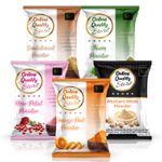 Buy Online Quality Store Multani Mitti + Chandan Powder + Orange Peel Powder + Neem Powder + Rose Powder(Pack of 5 ,Total 400g Pack)|fullers earth powder ,Bentonite Clay {Mti_chan_orge_nm_ros_400} - Purplle