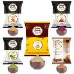 Buy Online Quality Store Face Pack Powder Combo - 900 gm (Set of 5) |multani mitti powder |chandan powder |orange peel powder |neem powder |rose powder for face {Mti_chan_orge_nm_ros_900} - Purplle