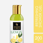 Buy Good Vibes Lemon Refreshing Shower Gel (Body Wash) | Hydrating, Moisturizing, Smoothening (200 ml) - Purplle