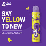 Buy New Spinz Yellow Blossom Perfumed Deo for Women, with Fresh Firangipani Fragrance for Long Lasting Freshness and 24 Hours Protection, 200 ml - Purplle