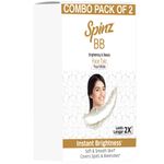 Buy Spinz BB Brightening & Beauty Face Talc for Instant Brightness that Lasts 2X Longer, Covers Dark Spots and Blemishes, Gives Soft and Smooth Skin, (Pearl White) Combo of 2 - Purplle