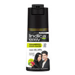Buy Indica Easy Do-It-Yourself Hair Color Shampoo Pump Pack with 5 Herbal Extracts and 100% Ammonia Free, Long Lasting Formula, 180 ML - Natural Black Colour (Gloves Included) - Purplle