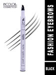 Buy Incolor 4 Forked Long Lasting Fashion Eyebrow Pencil Black 01 (2g) - Purplle