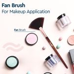 Buy GUBB Fan Brush for Face Makeup, Highlighter Wooden Makeup Brush - Purplle