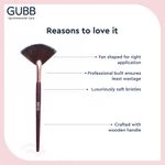 Buy GUBB Fan Brush for Face Makeup, Highlighter Wooden Makeup Brush - Purplle