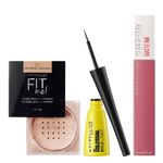 Buy Maybelline New York InstaWeddings Hustler Haldi Combo - Pack of 3 (Fit Me Loose Finishing Powder - Medium, 20g + Superstay matte Ink - Ruler, 5ml + Colossal Waterproof Mascara, 10ml) - Purplle