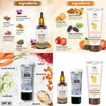 Buy Combo of 3- BB Cream 30 gm & Vitamin C Exfoliating Face Wash 100ml & Glow Face Serum 30ml - Purplle