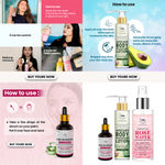 Buy Combo of 3- Body Lotion Avocado 100ml & Rose Water Spray 200ml & Pore Minimizing Face Serum15ml - Purplle