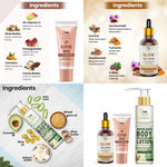 Buy Combo of 3- Glow Face Serum 30ml & Body Lotion Avocado 100ml & Lip Sleeping Mask 10G - Purplle